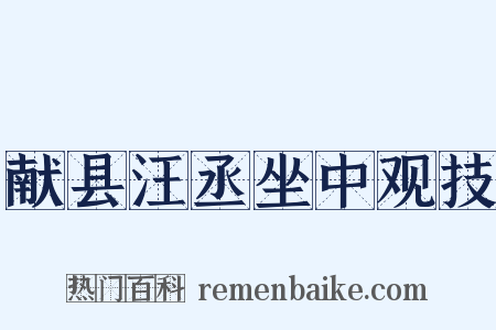 献县汪丞坐中观技是什么意思的图片
